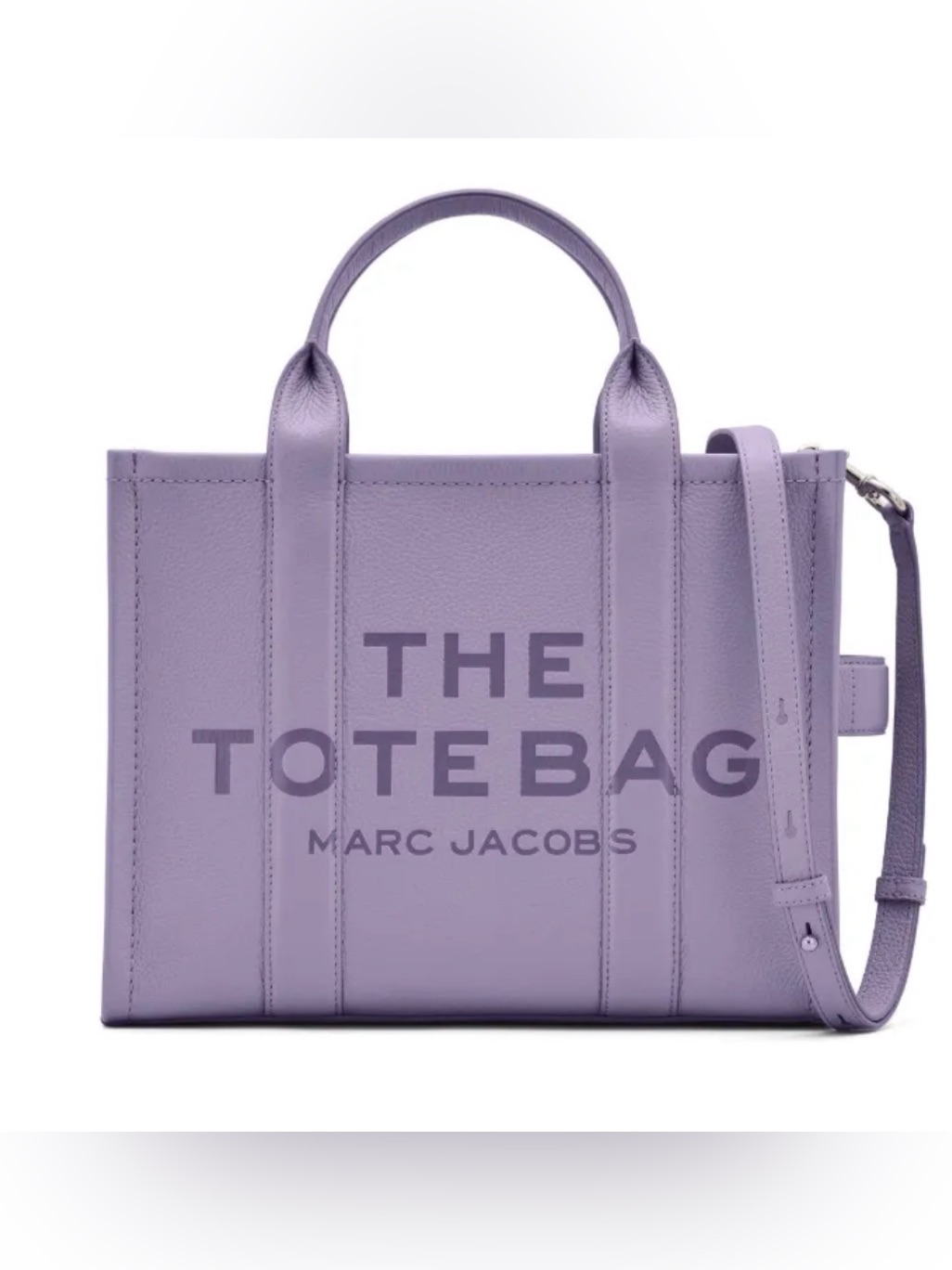 Nwt Marc Jacobs The Tote Bag In Lilac- Medium-Leather